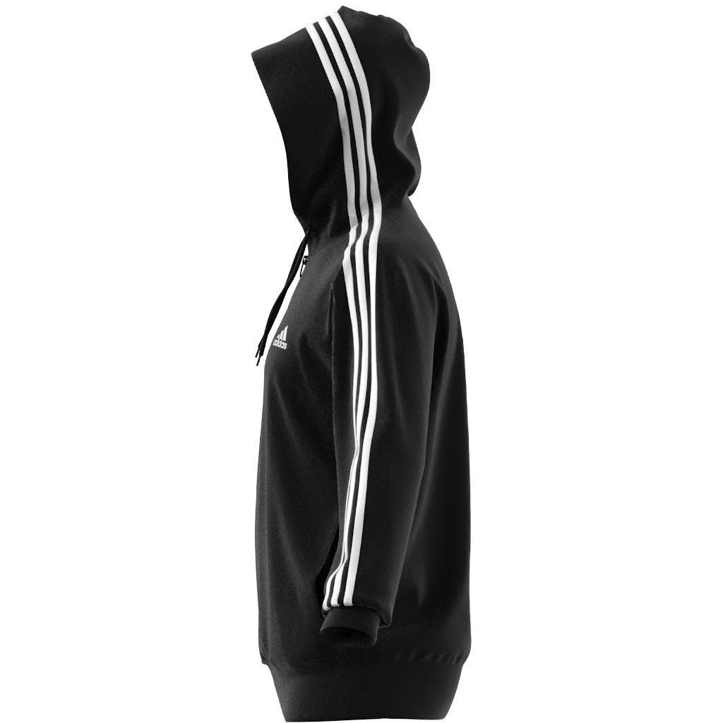 Essentials French Terry 3-Stripes Full-Zip Hoodie, Black, , large image number 12