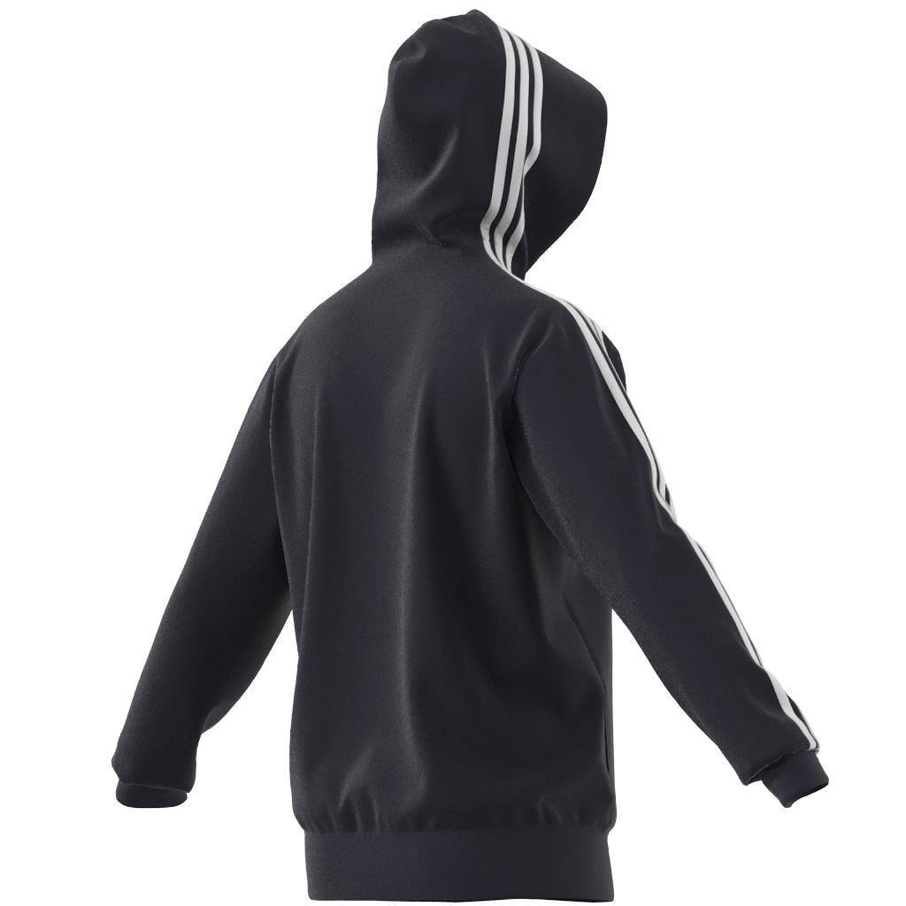 Essentials French Terry 3-Stripes Full-Zip Hoodie, Blue, A901_ONE, large image number 7