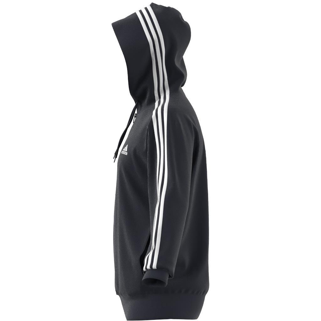 Essentials French Terry 3-Stripes Full-Zip Hoodie, Blue, A901_ONE, large image number 8