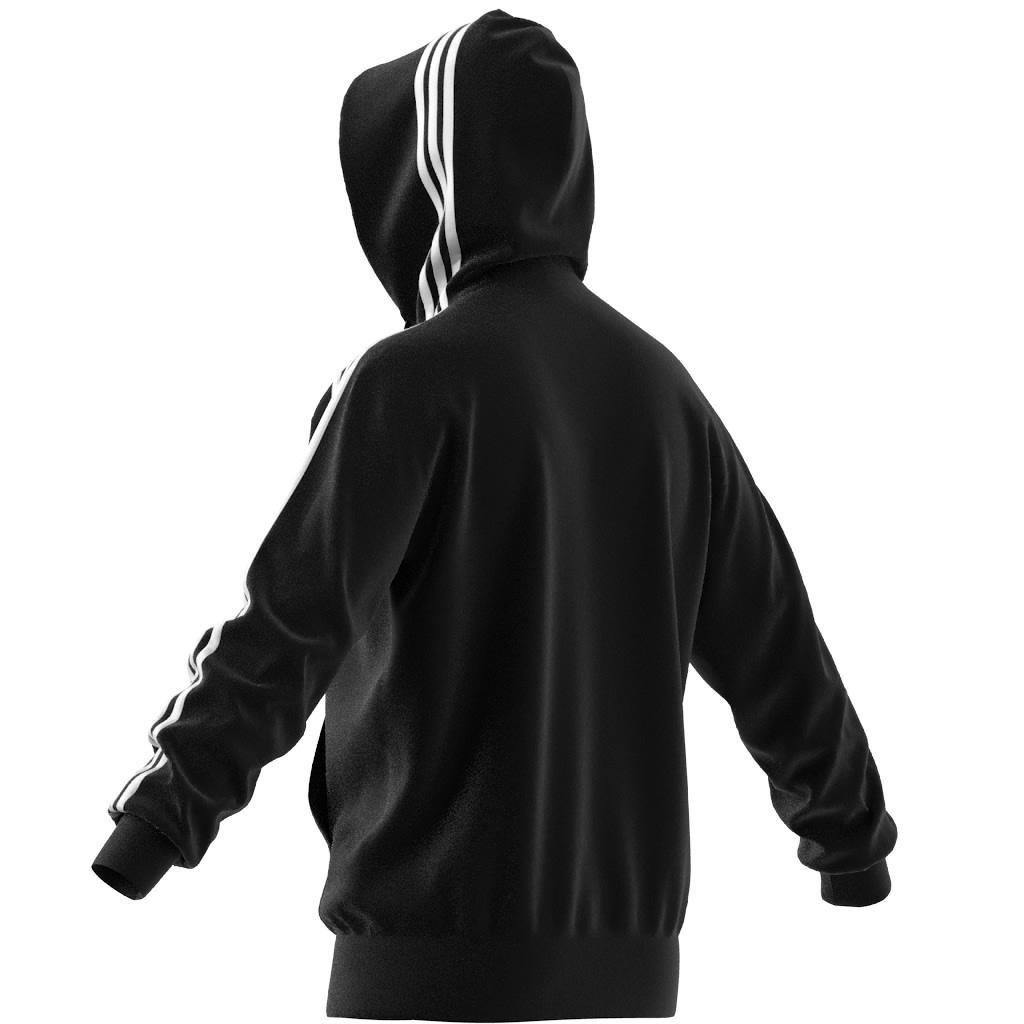 Essentials French Terry 3-Stripes Hoodie, Black, A901_ONE, large image number 6