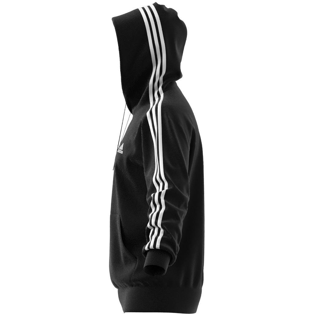 Essentials French Terry 3-Stripes Hoodie, Black, A901_ONE, large image number 7