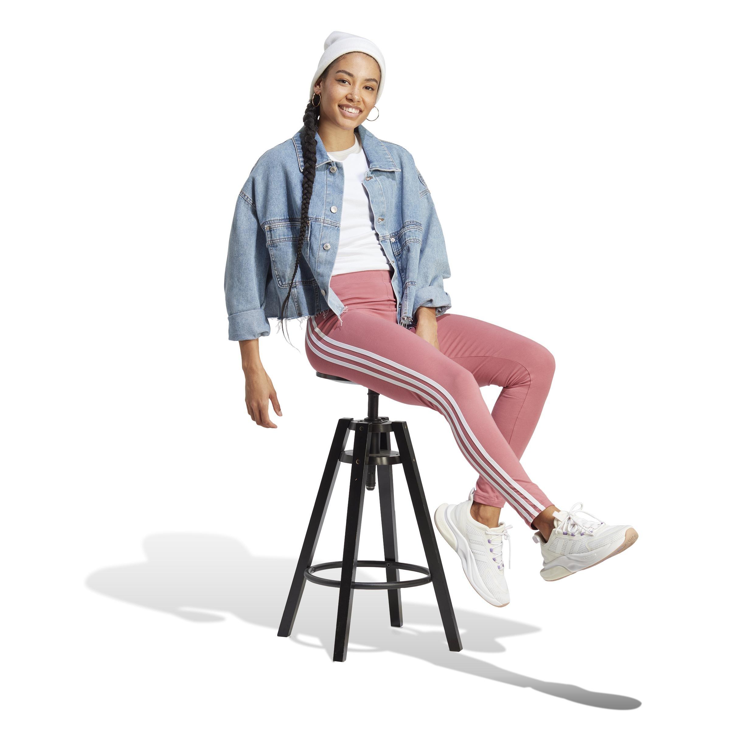 Future Icons 3-Stripes Leggings, Pink, A901_ONE, large image number 11