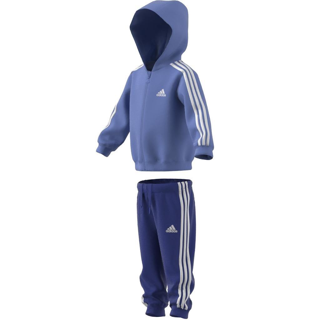 Kids Unisex Essentials Shiny Hooded Tracksuit, Blue, A901_ONE, large image number 10