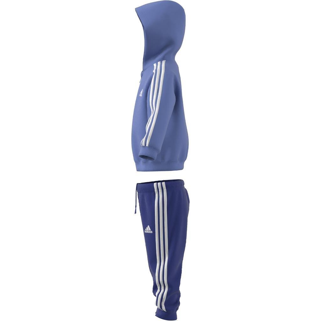 Kids Unisex Essentials Shiny Hooded Tracksuit, Blue, A901_ONE, large image number 11