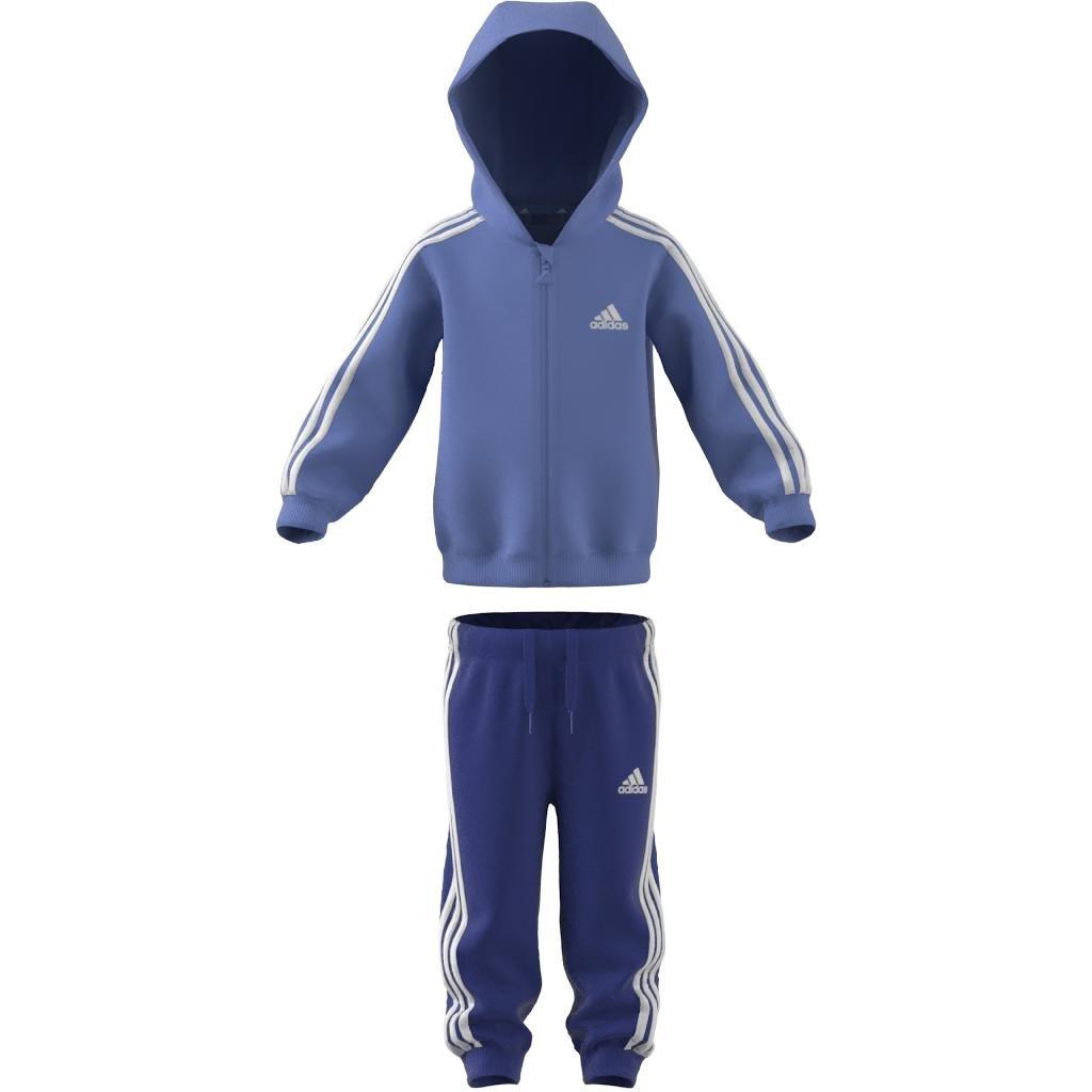 Kids Unisex Essentials Shiny Hooded Tracksuit, Blue, A901_ONE, large image number 12