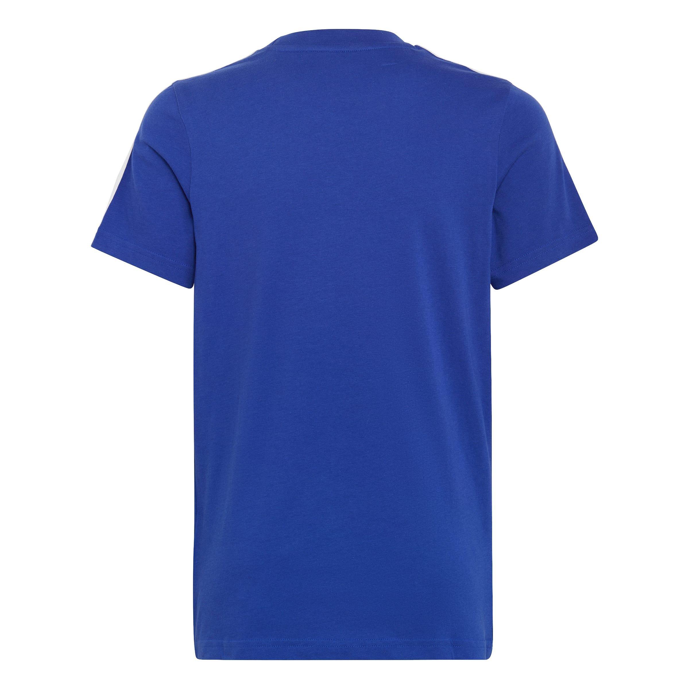 Kids Unisex Essentials 3-Stripes Cotton T-Shirt, Blue, A901_ONE, medium
