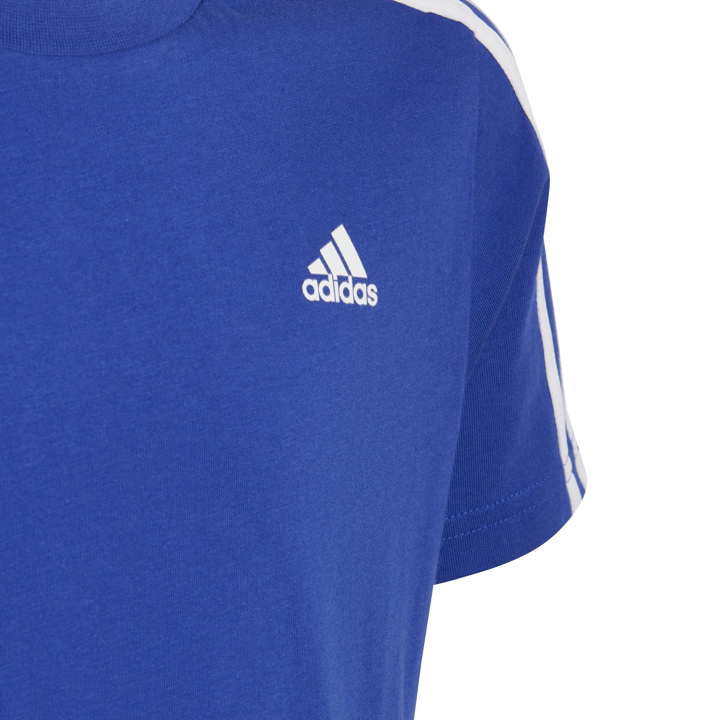 Kids Unisex Essentials 3-Stripes Cotton T-Shirt, Blue, A901_ONE, large image number 3