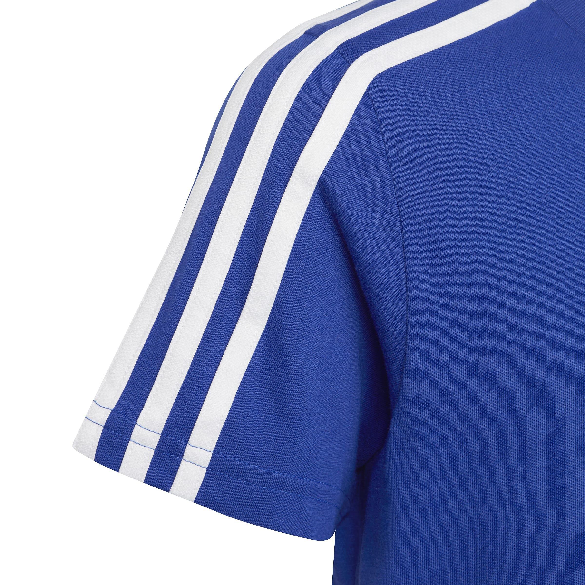 Kids Unisex Essentials 3-Stripes Cotton T-Shirt, Blue, A901_ONE, large image number 4