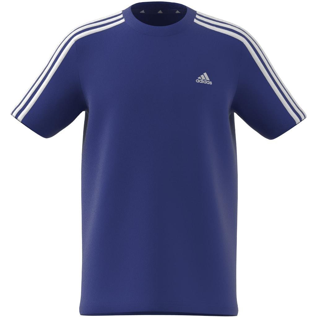 Kids Unisex Essentials 3-Stripes Cotton T-Shirt, Blue, A901_ONE, large image number 7