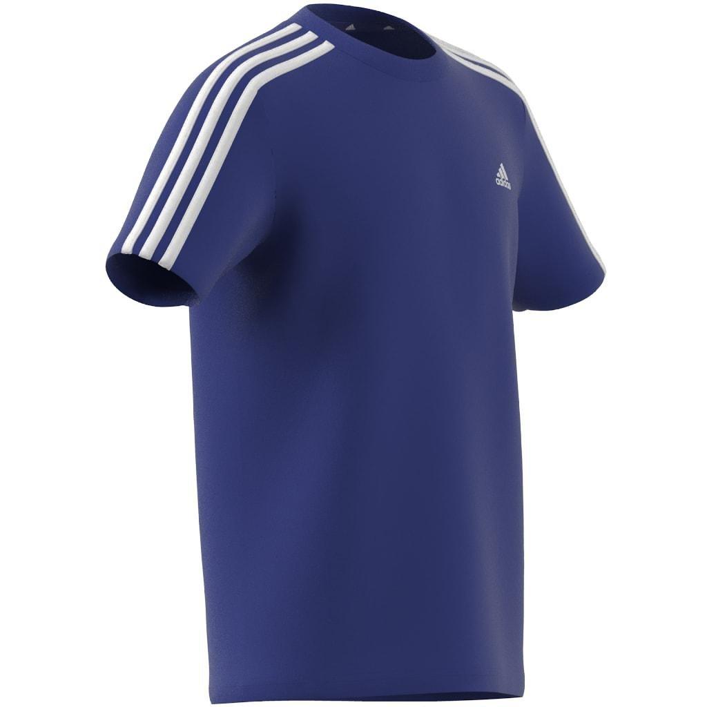 Kids Unisex Essentials 3-Stripes Cotton T-Shirt, Blue, A901_ONE, large image number 8