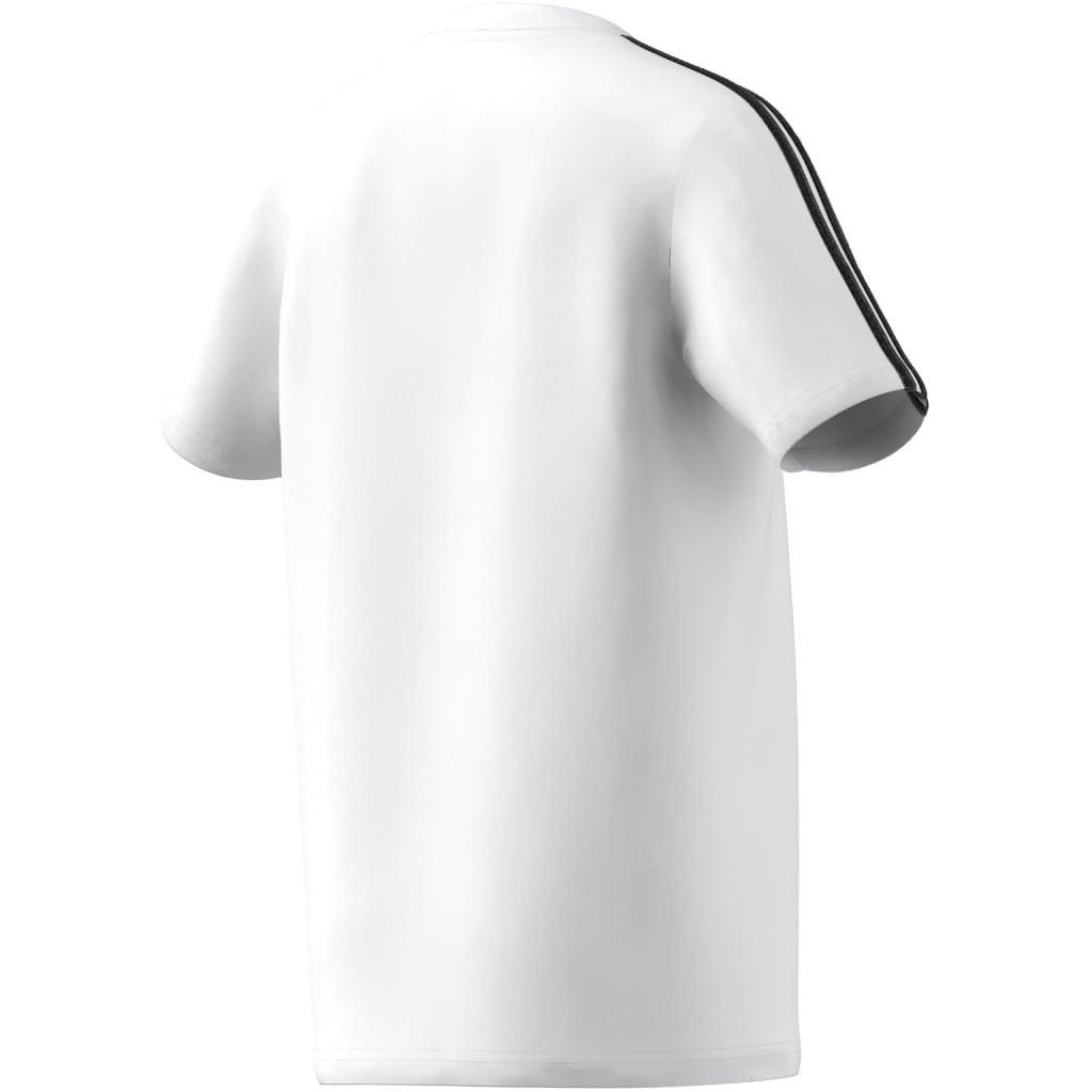 Unisex Kids Essentials 3-Stripes Cotton T-Shirt, White, A901_ONE, large image number 9