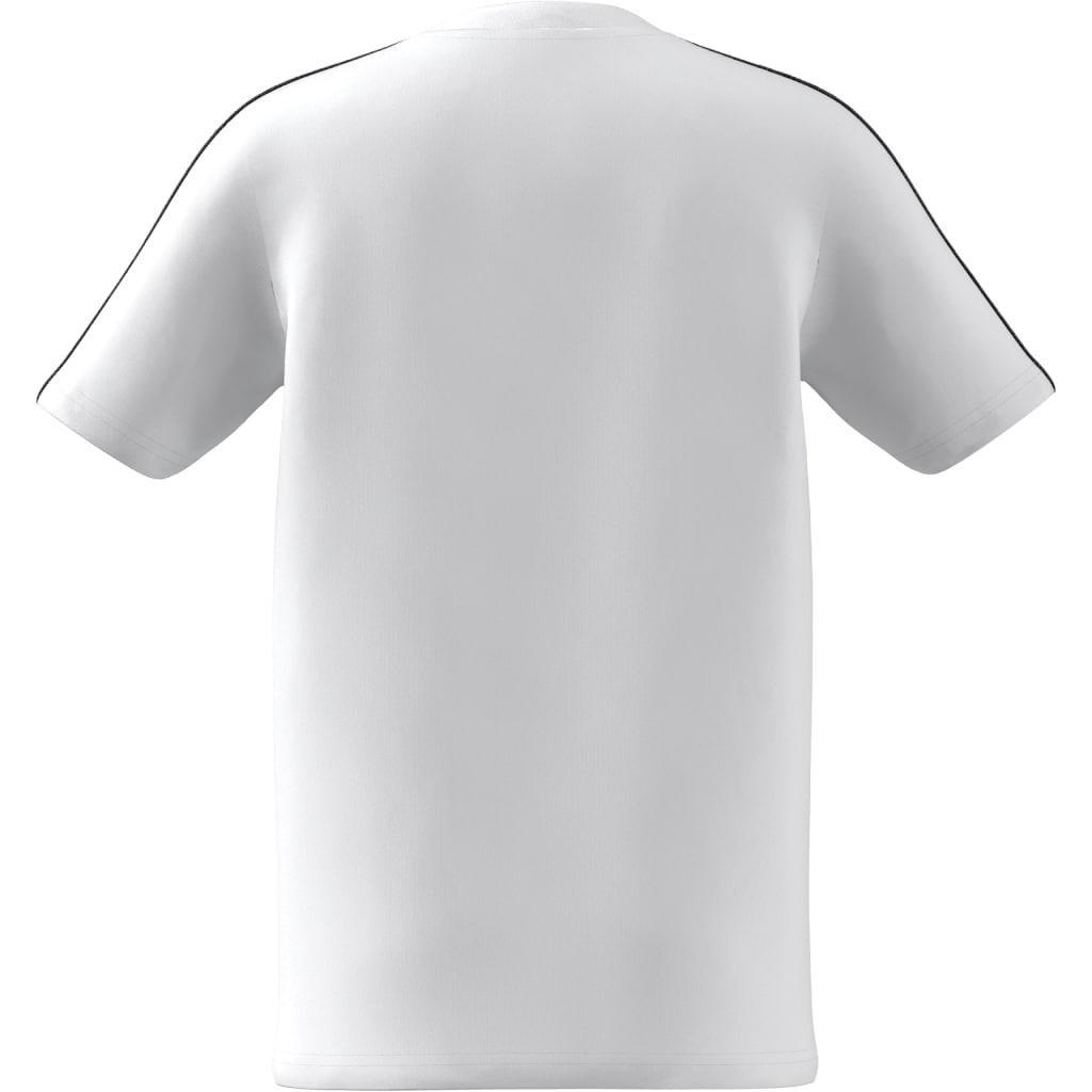 Unisex Kids Essentials 3-Stripes Cotton T-Shirt, White, A901_ONE, large image number 11
