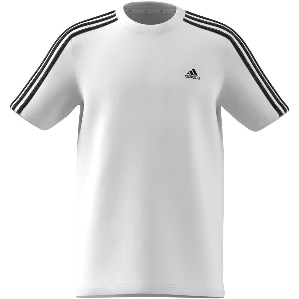 Unisex Kids Essentials 3-Stripes Cotton T-Shirt, White, A901_ONE, large image number 13