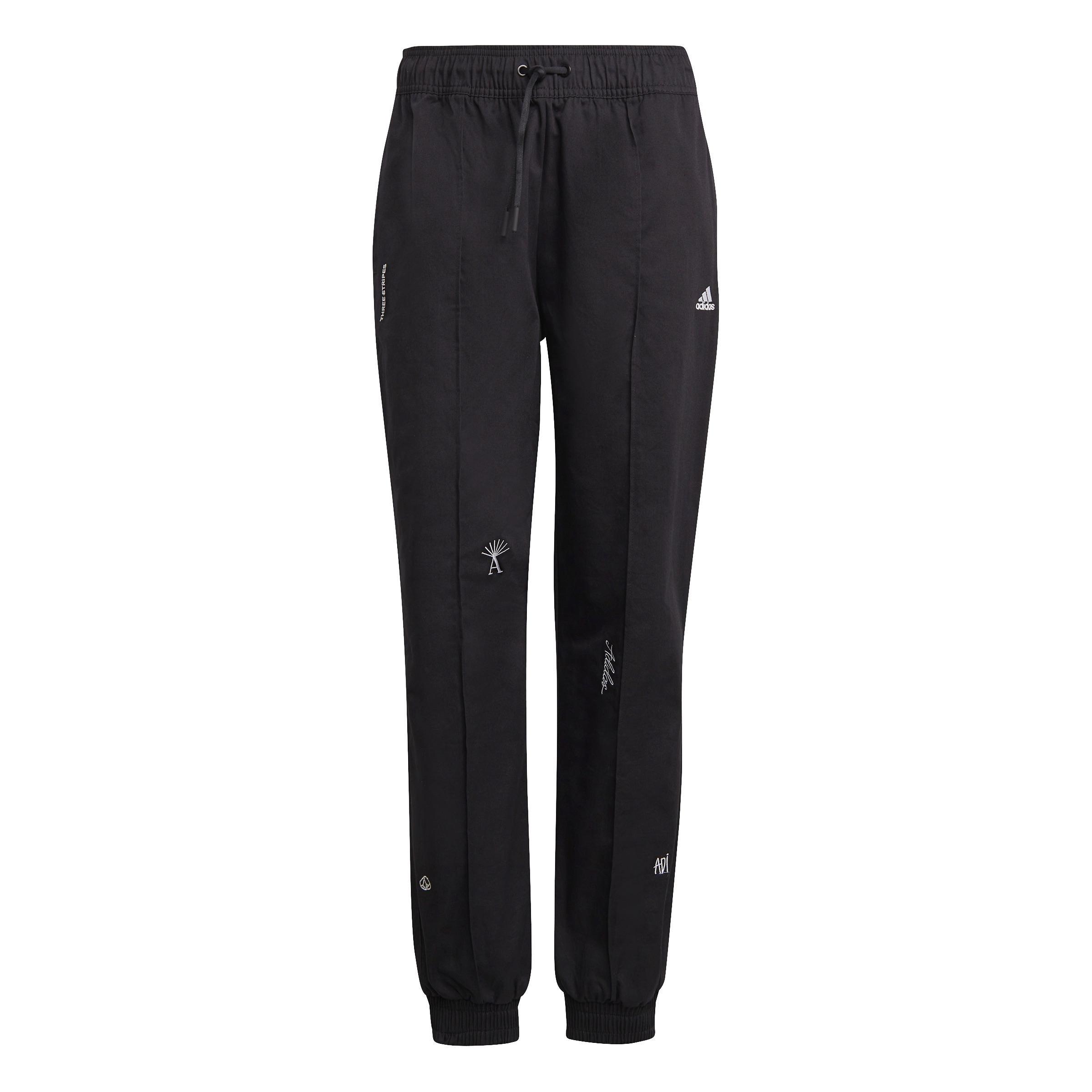 Loose Trousers with Healing Crystals-Inspired Graphics, Black, , large image number 0