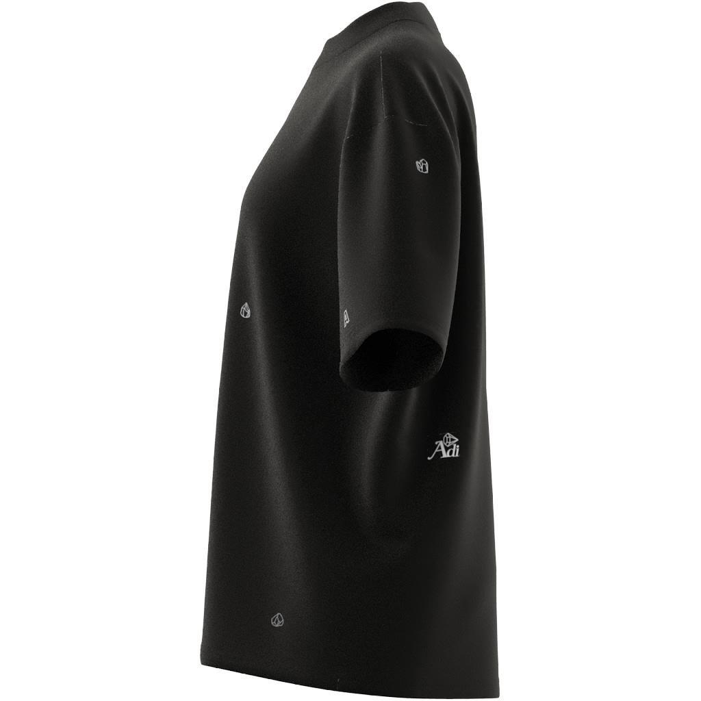 Boyfriend T-Shirt with Healing Crystals Inspired Graphics, Black, A901_ONE, large image number 4