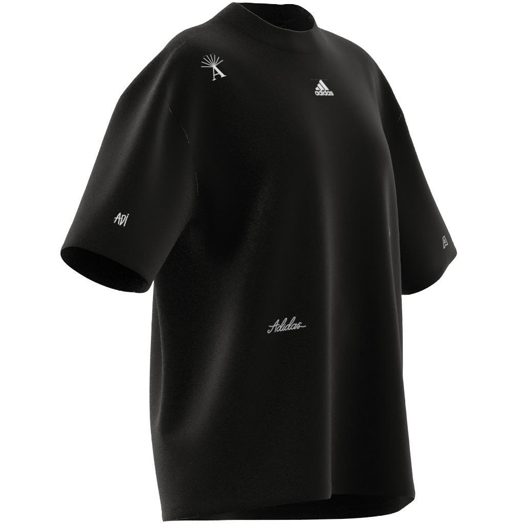 Boyfriend T-Shirt with Healing Crystals Inspired Graphics, Black, A901_ONE, large image number 5