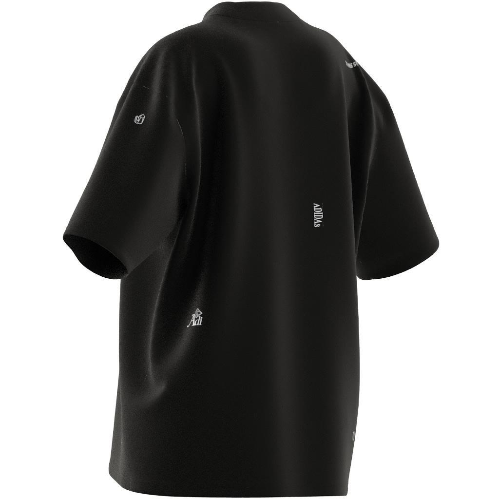 Boyfriend T-Shirt with Healing Crystals Inspired Graphics, Black, A901_ONE, large image number 7