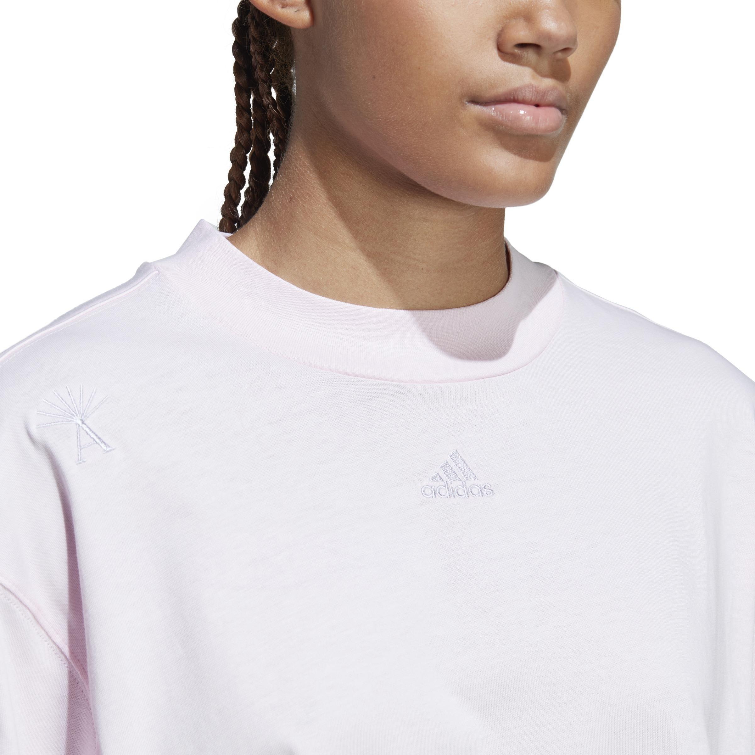 Boyfriend T-Shirt with Healing Crystals Inspired Graphics, Pink, A901_ONE, large image number 5