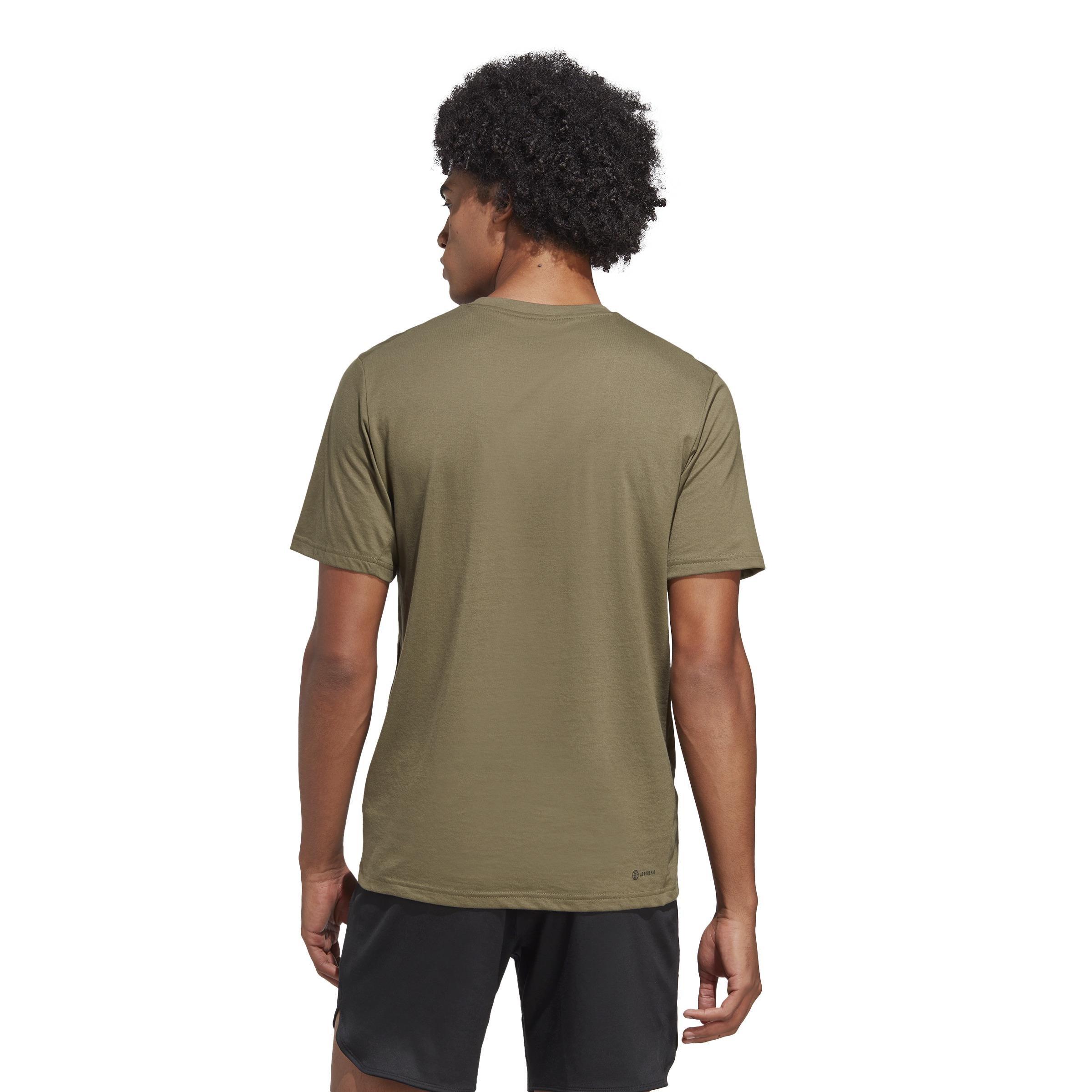 Train Essentials Feelready Logo Training T-Shirt, Green, A901_ONE, large image number 3