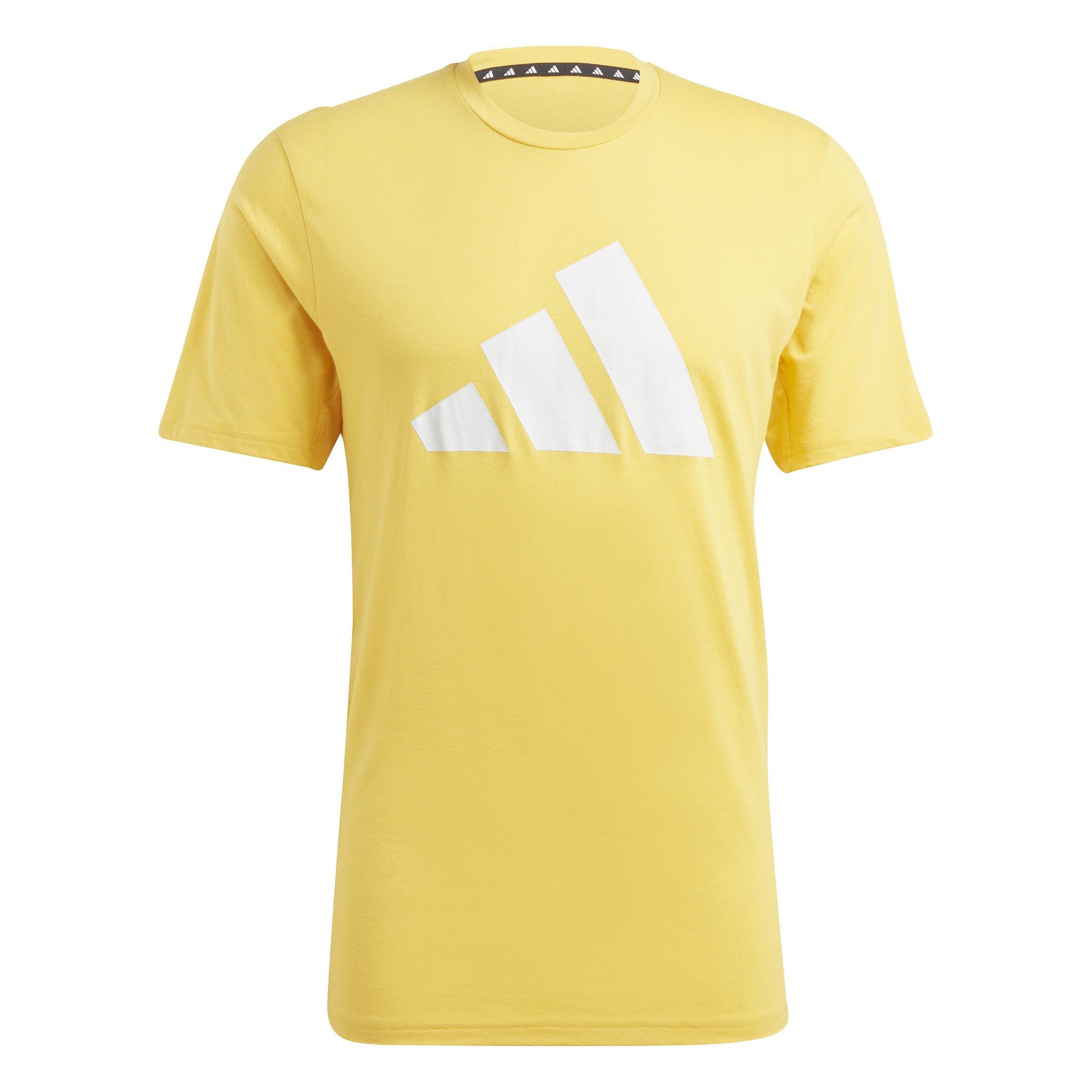 Train Essentials Feelready Logo Training T-Shirt, Yellow, A901_ONE, large image number 2