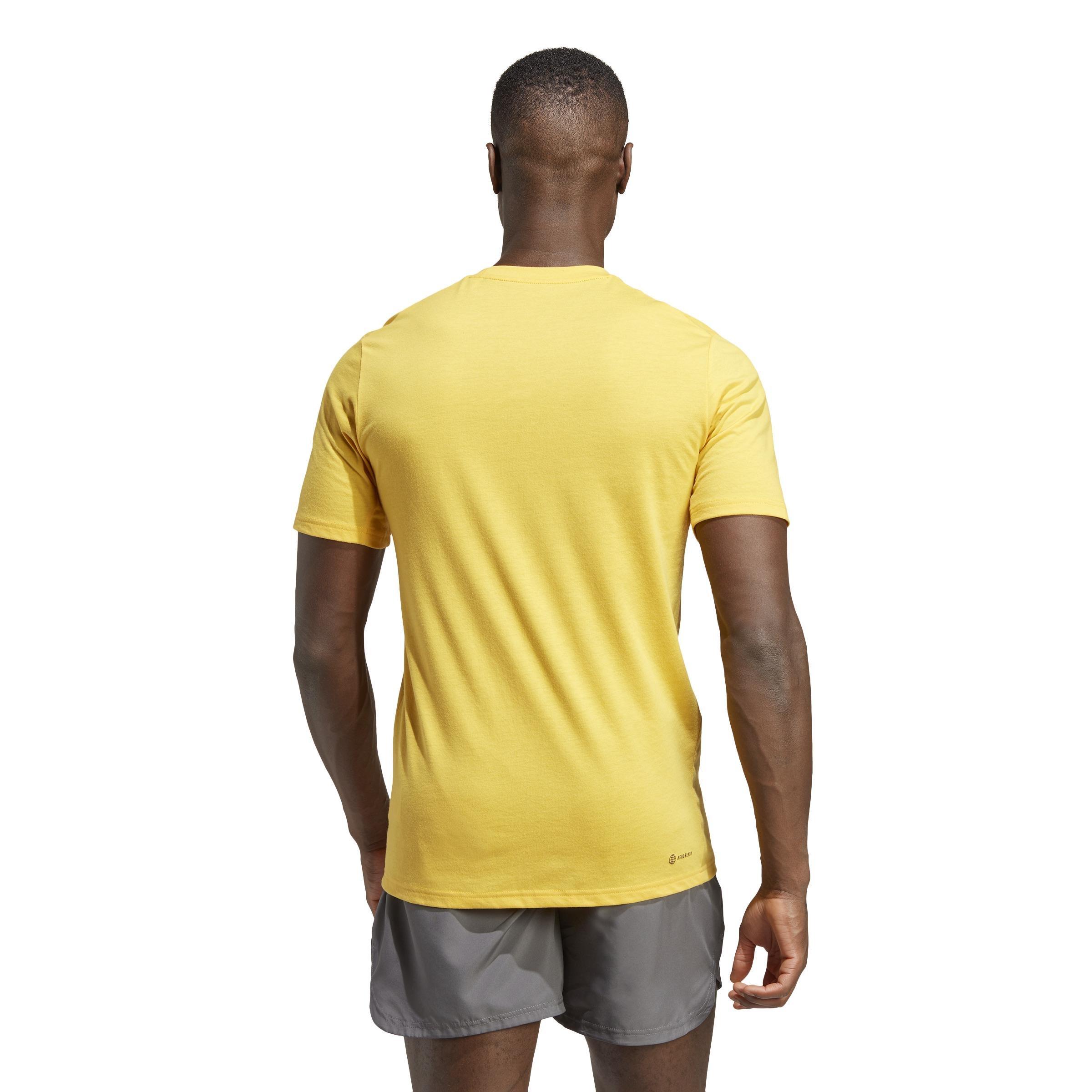 Train Essentials Feelready Logo Training T-Shirt, Yellow, A901_ONE, large image number 3