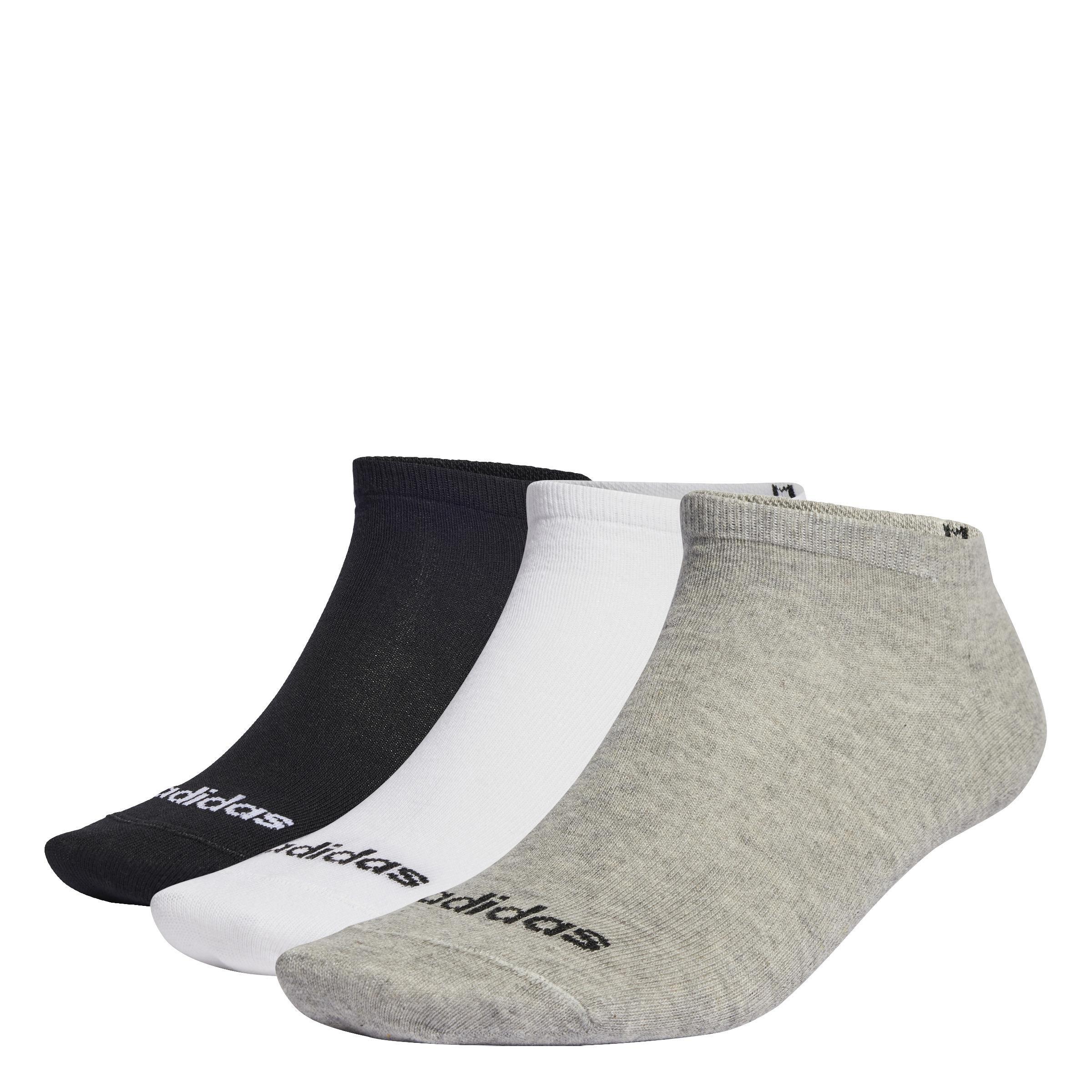 Unisex Thin Linear Low-Cut Socks 3 Pairs, Multicolour, A901_ONE, large image number 0