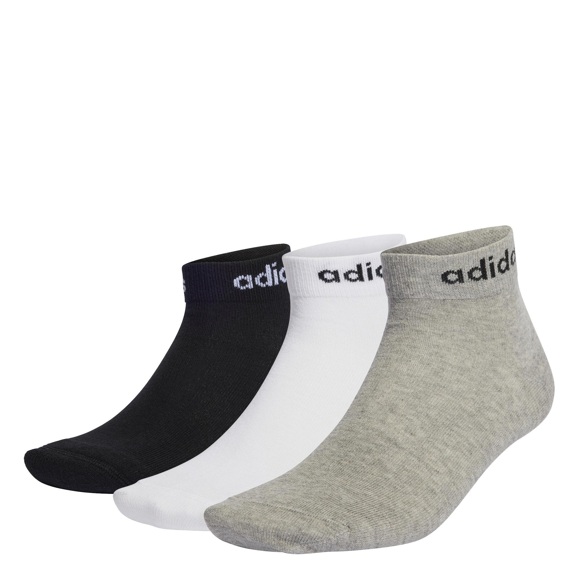 Unisex Think Linear Ankle Socks 3 Pairs, Multicolour, A901_ONE, large image number 0