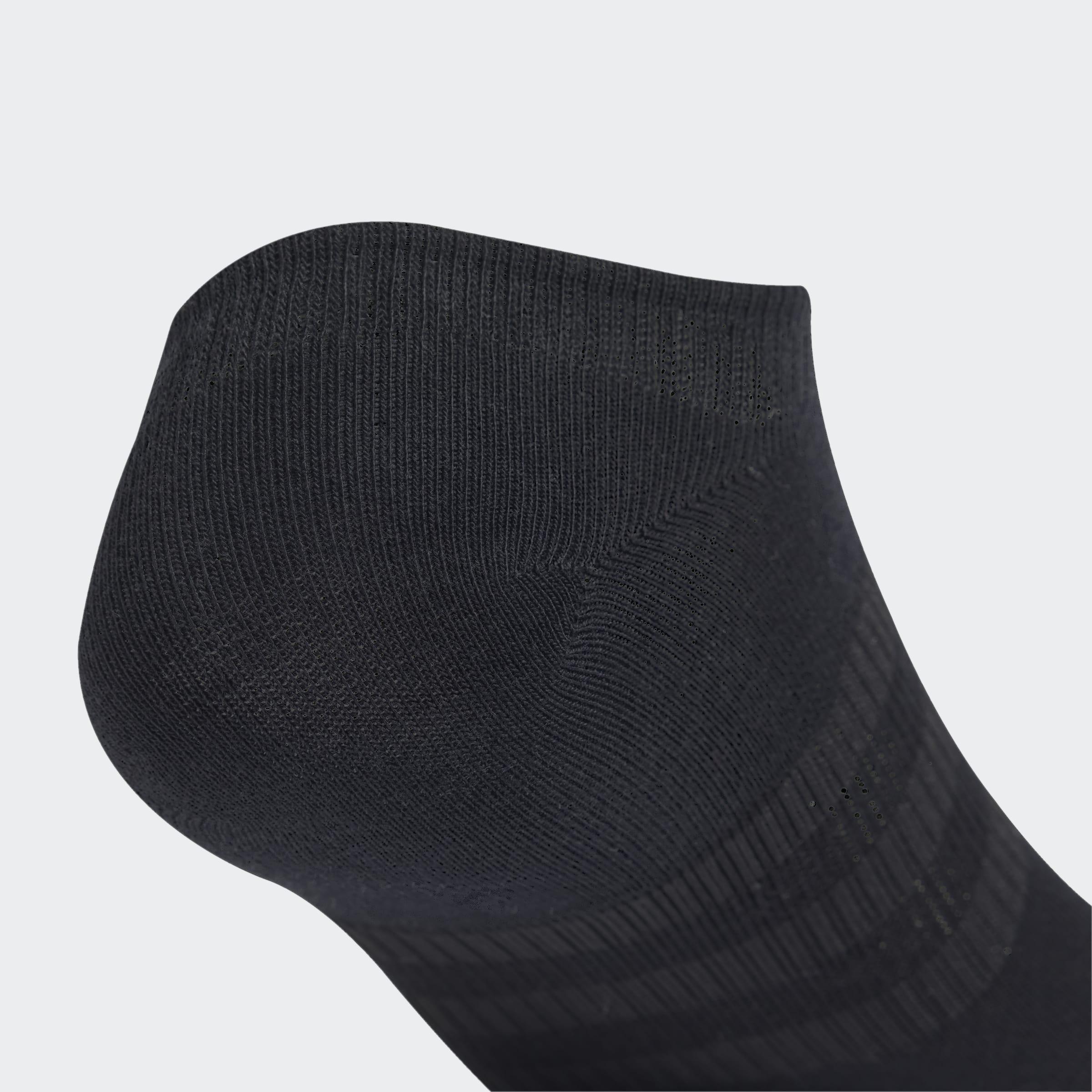 Unisex Thin and Light No-Show Socks 3 Pairs, Black, A901_ONE, medium