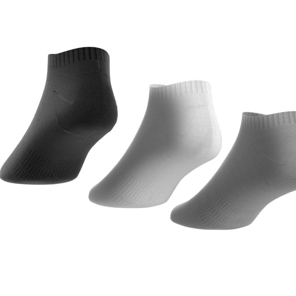 Unisex Thin and Light Sportswear Low-Cut Socks 3 Pairs, Grey, A901_ONE, large image number 1