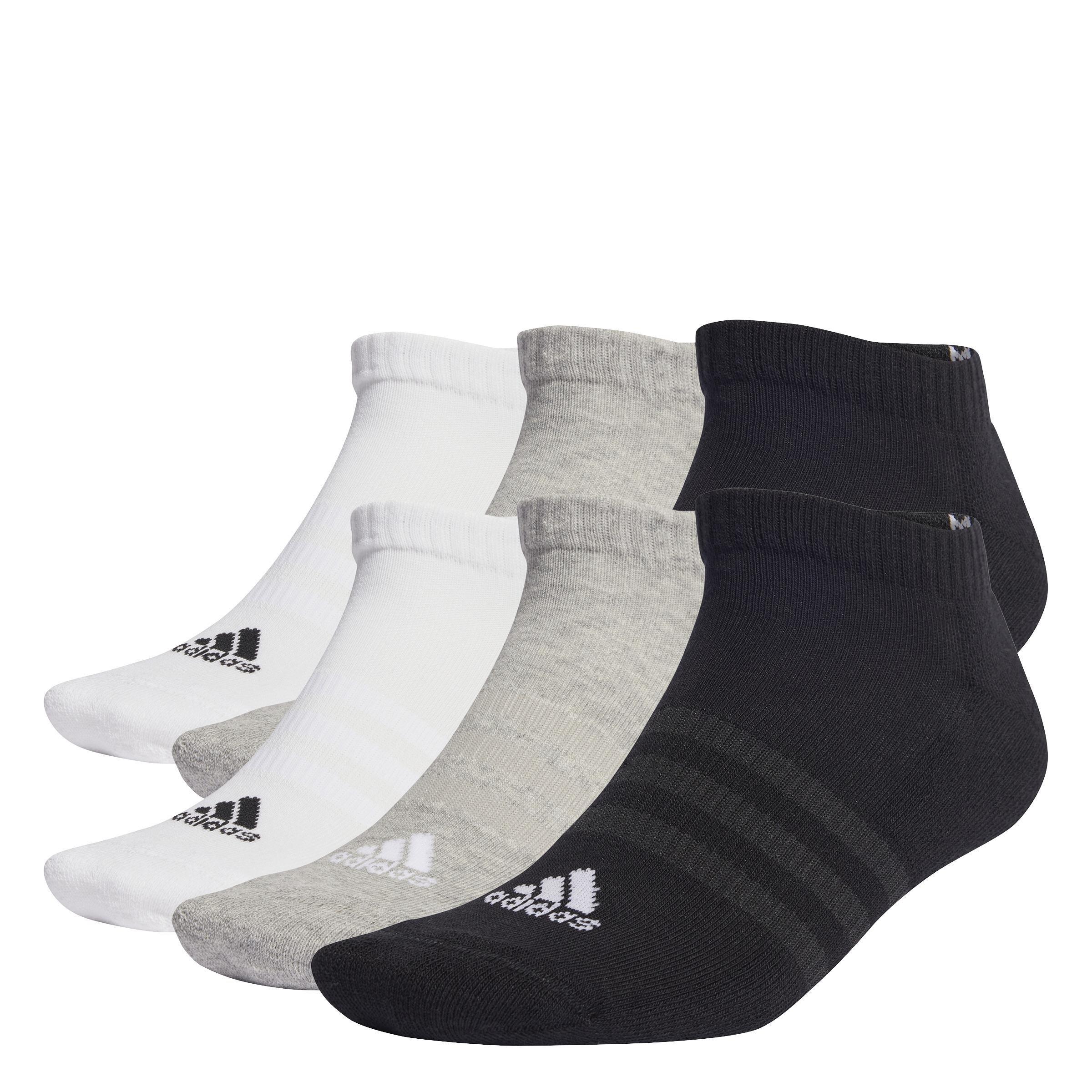 Unisex Cushioned Sportswear Low-Cut Socks 6 Pairs, Multicolour, A901_ONE, medium