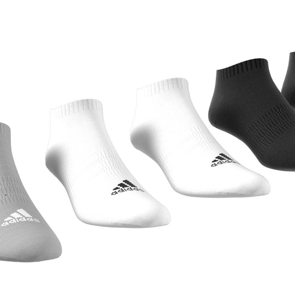 Unisex Cushioned Sportswear Low-Cut Socks 6 Pairs, Multicolour, A901_ONE, medium