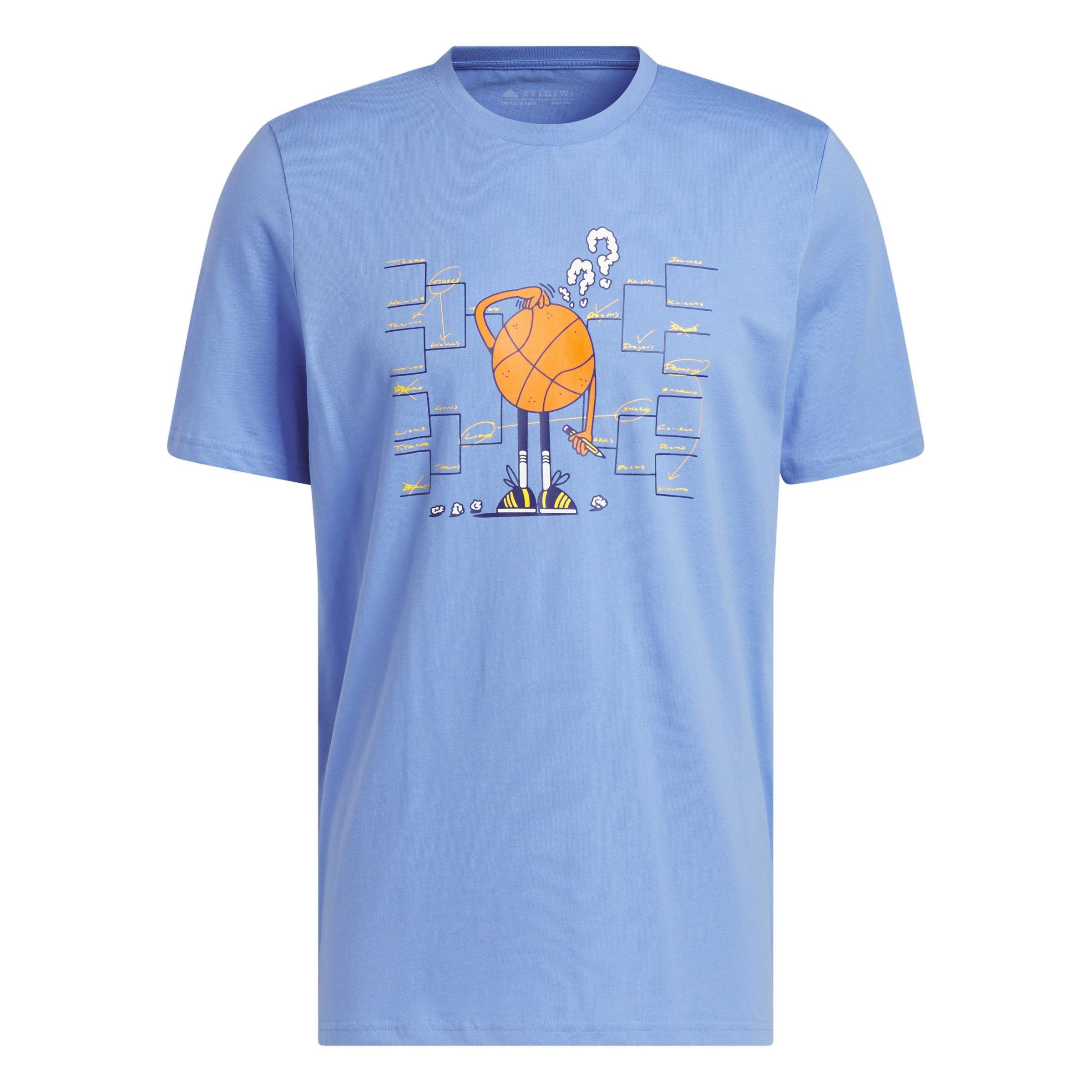 Lil Stripe Bracket Graphic Basketball T-Shirt, Blue, , large image number 2