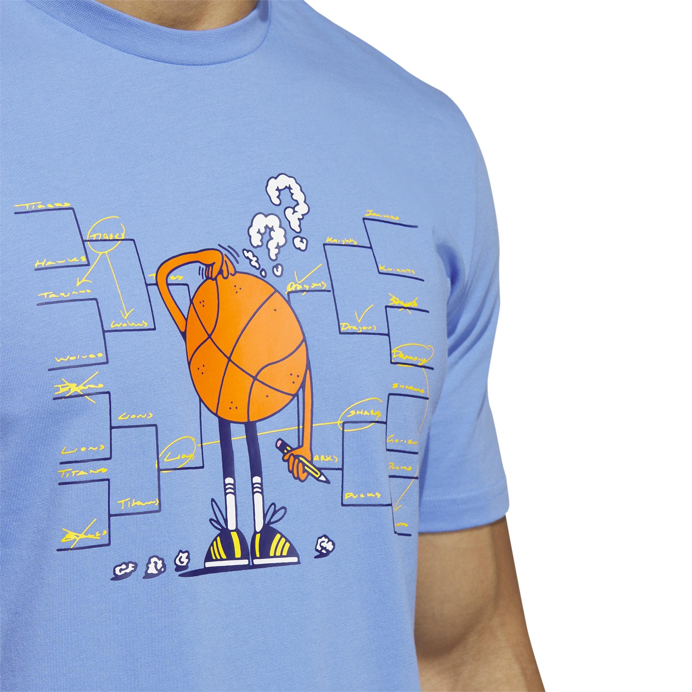 Lil Stripe Bracket Graphic Basketball T-Shirt, Blue, , large image number 4