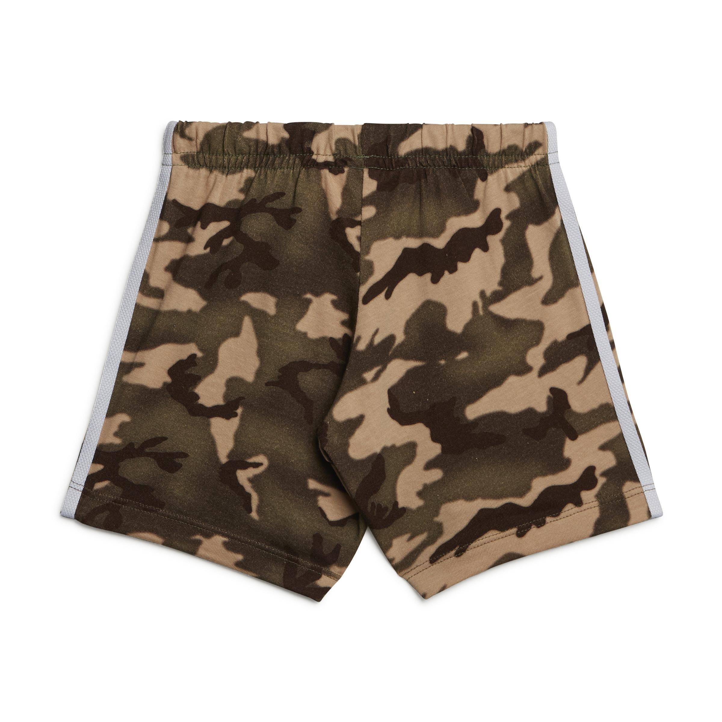 Unisex Kids Camo Tee And Shorts Set, White, , large image number 3