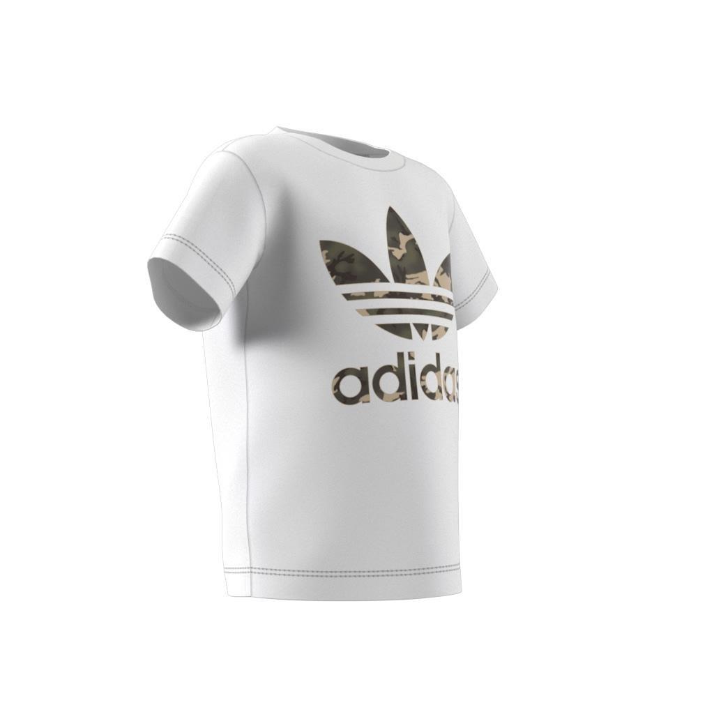 Unisex Kids Camo Tee And Shorts Set, White, , large image number 8