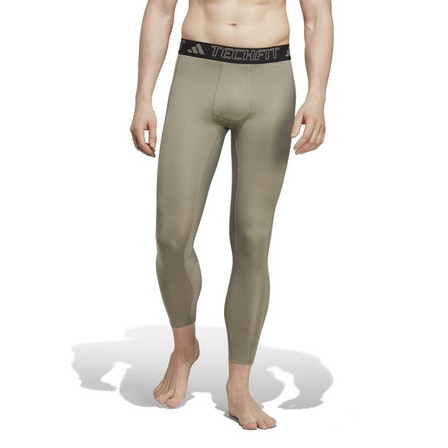 Men Techfit Training Long Tights, Green, A901_ONE, large image number 7