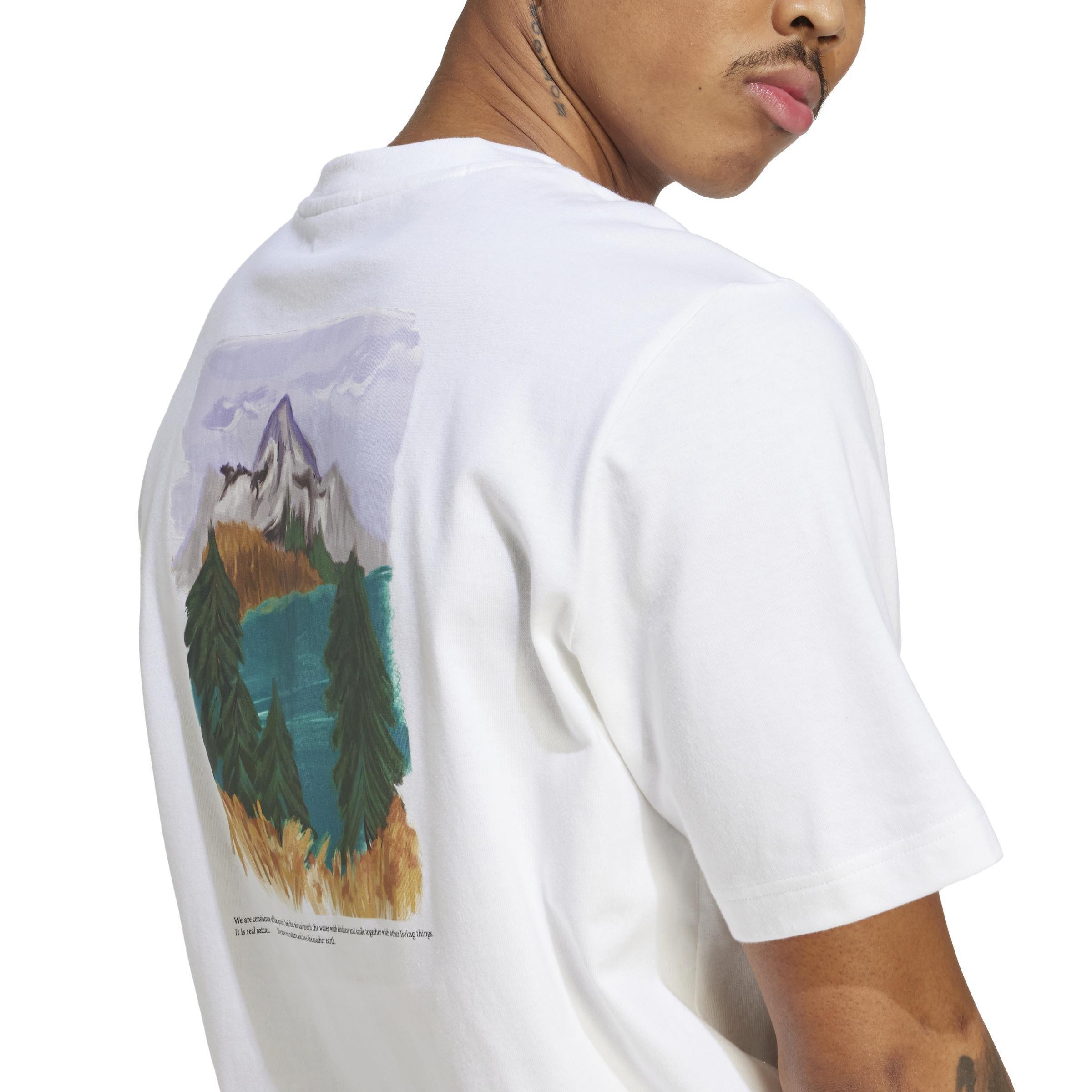 adidas Adventure Nature Awakening T-Shirt, White, A901_ONE, large image number 6