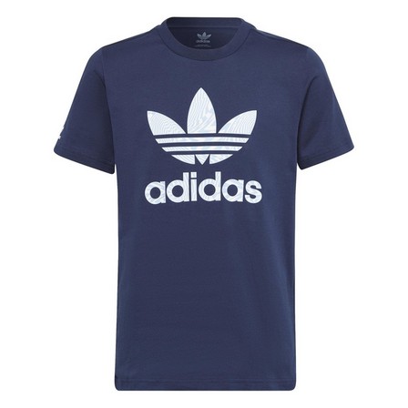Kids Unisex Adidas Rekive T-Shirt, Navy, A901_ONE, large image number 0
