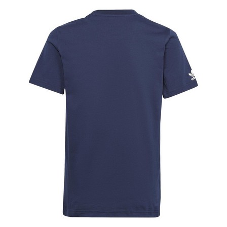Kids Unisex Adidas Rekive T-Shirt, Navy, A901_ONE, large image number 2