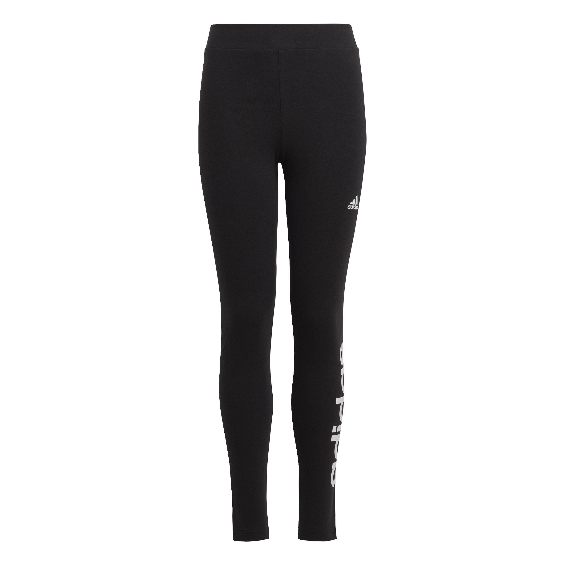 Kids Essentials Linear Logo Cotton Leggings, Black, A901_ONE, large image number 1