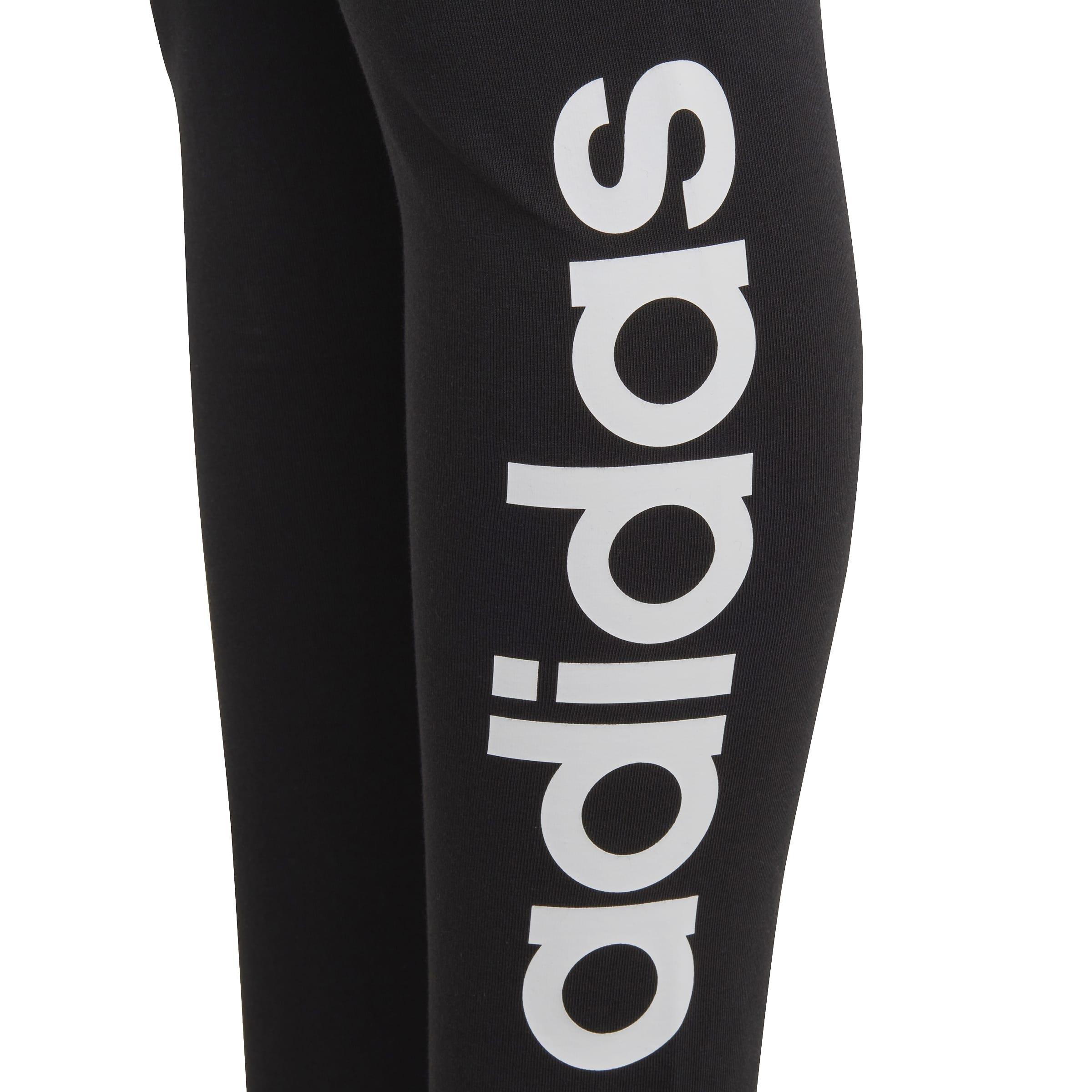 Kids Essentials Linear Logo Cotton Leggings, Black, A901_ONE, large image number 3