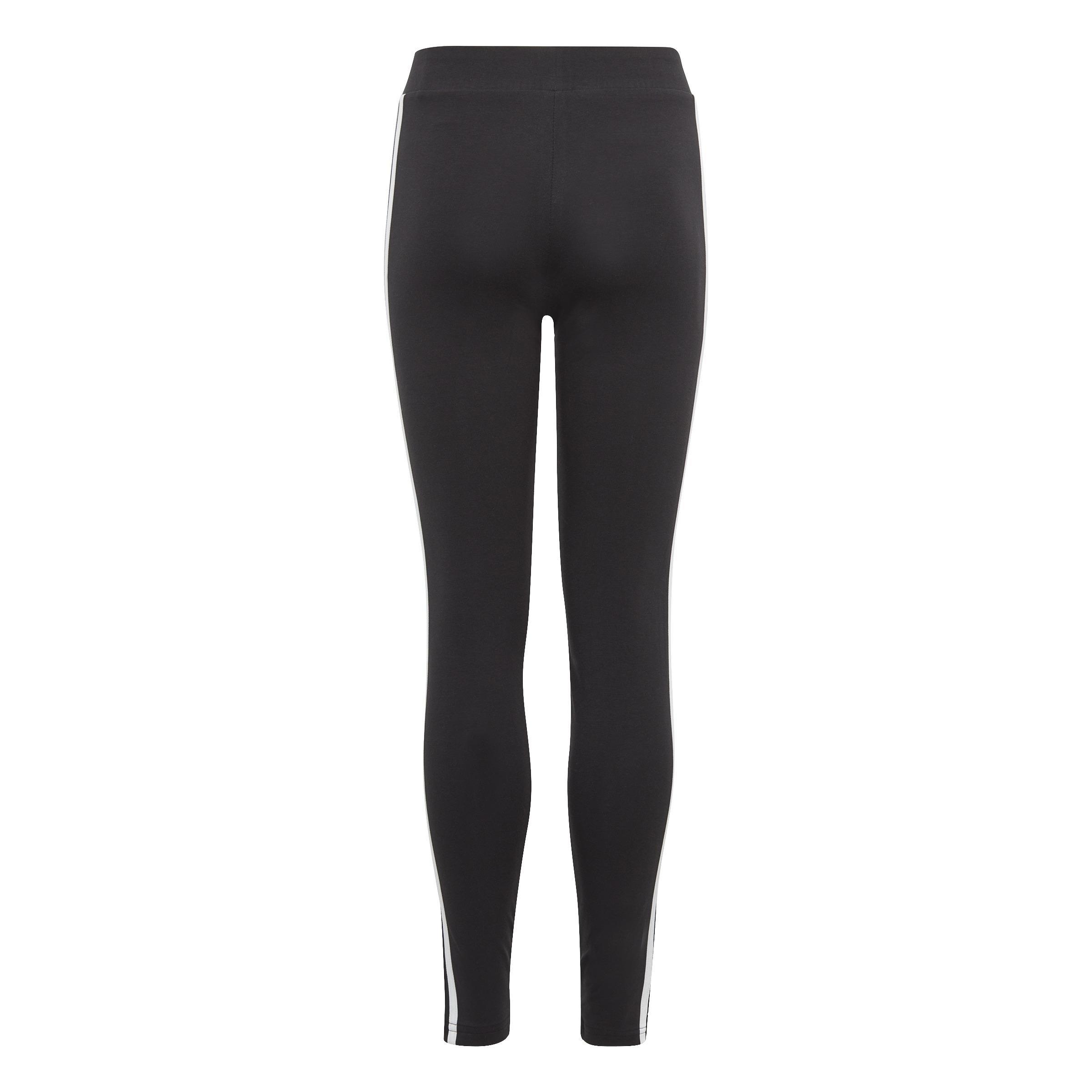 Kids Essentials 3-Stripes Cotton Leggings, Black, A901_ONE, large image number 2