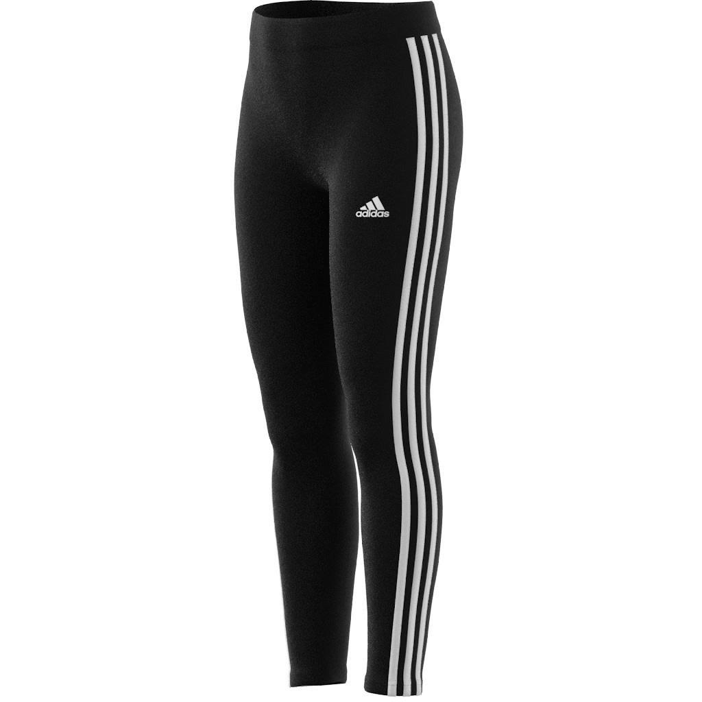 Kids Essentials 3-Stripes Cotton Leggings, Black, , large image number 8