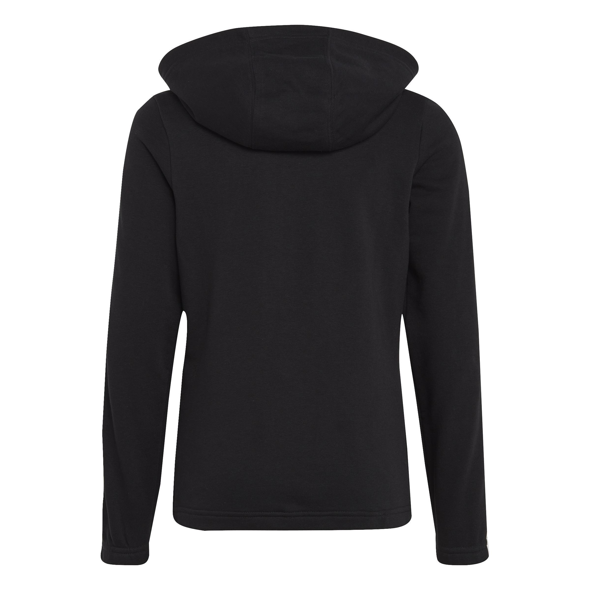 Kids Essentials 3-Stripes Full-Zip Hoodie, Black, , large image number 2