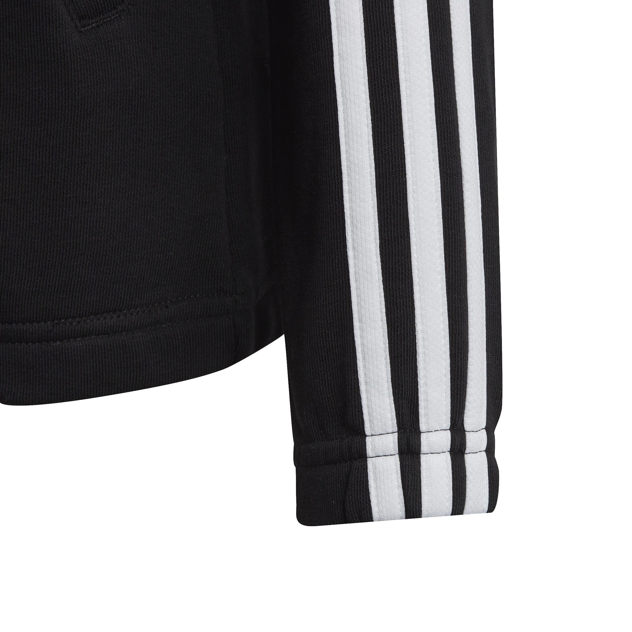 Kids Essentials 3-Stripes Full-Zip Hoodie, Black, , large image number 3