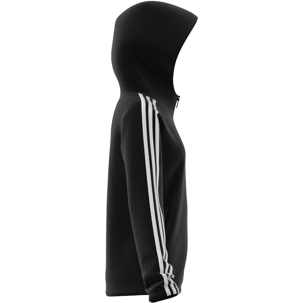 Kids Essentials 3-Stripes Full-Zip Hoodie, Black, , large image number 7