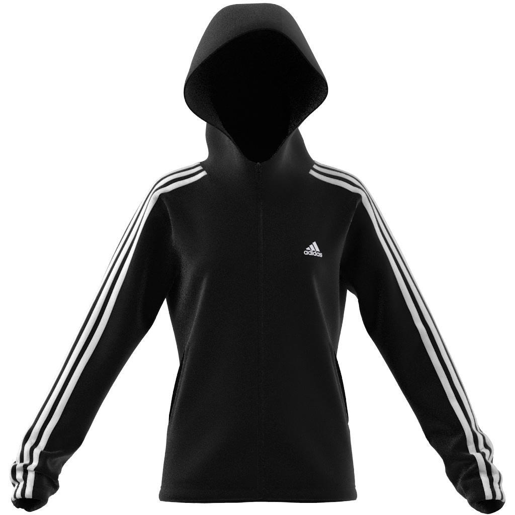 Kids Essentials 3-Stripes Full-Zip Hoodie, Black, , large image number 12