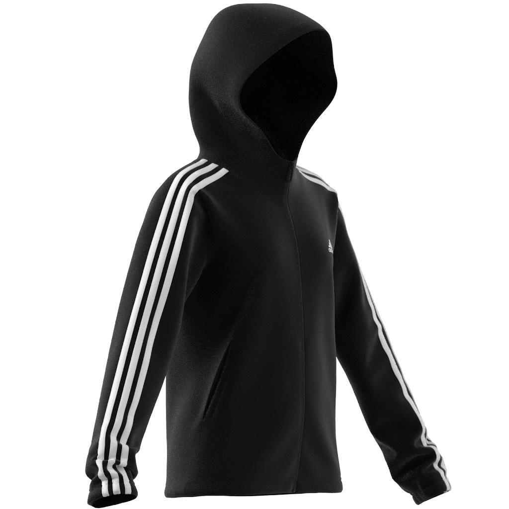 Kids Essentials 3-Stripes Full-Zip Hoodie, Black, , large image number 13