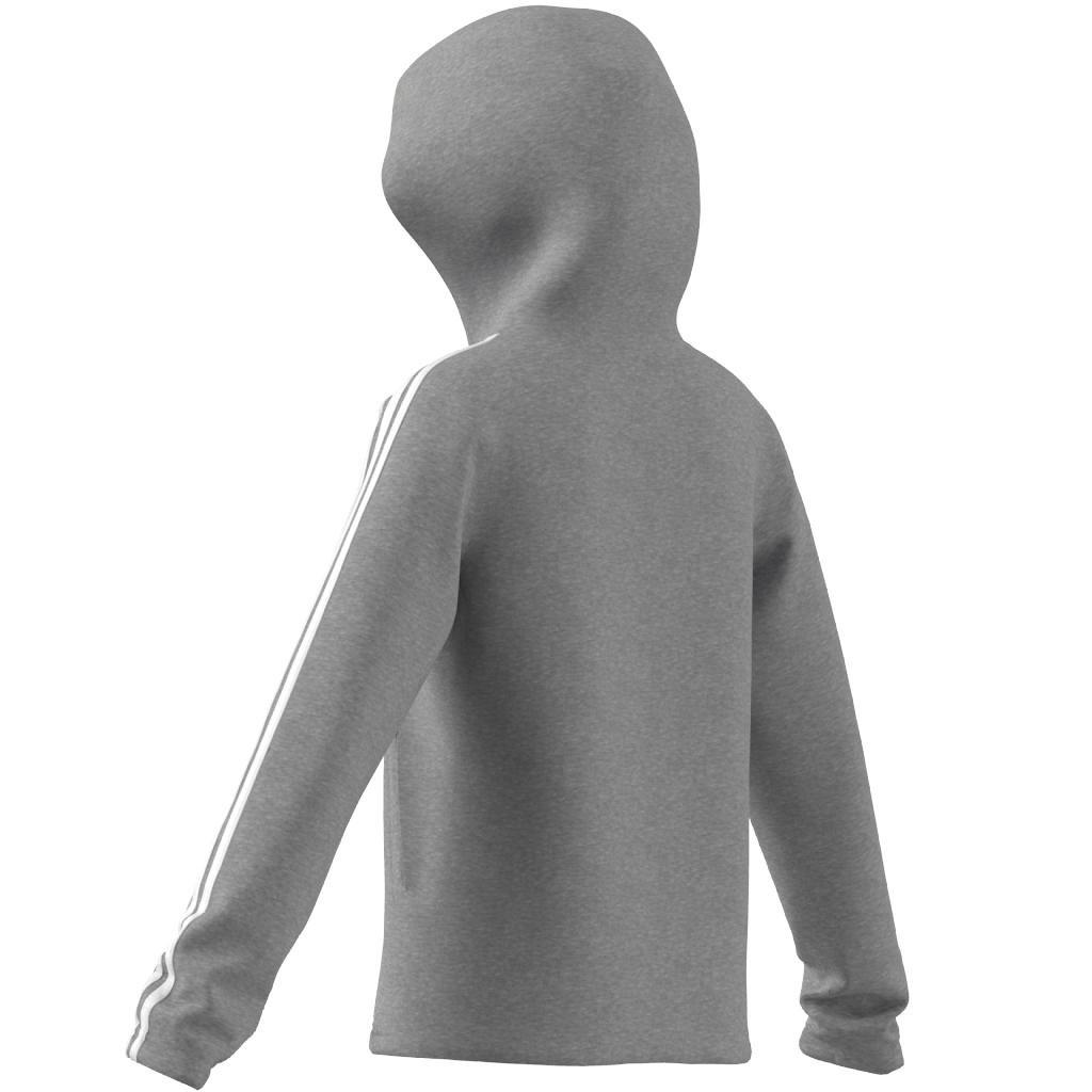 Kids Essentials 3-Stripes Full-Zip Hoodie, Grey, , large image number 9