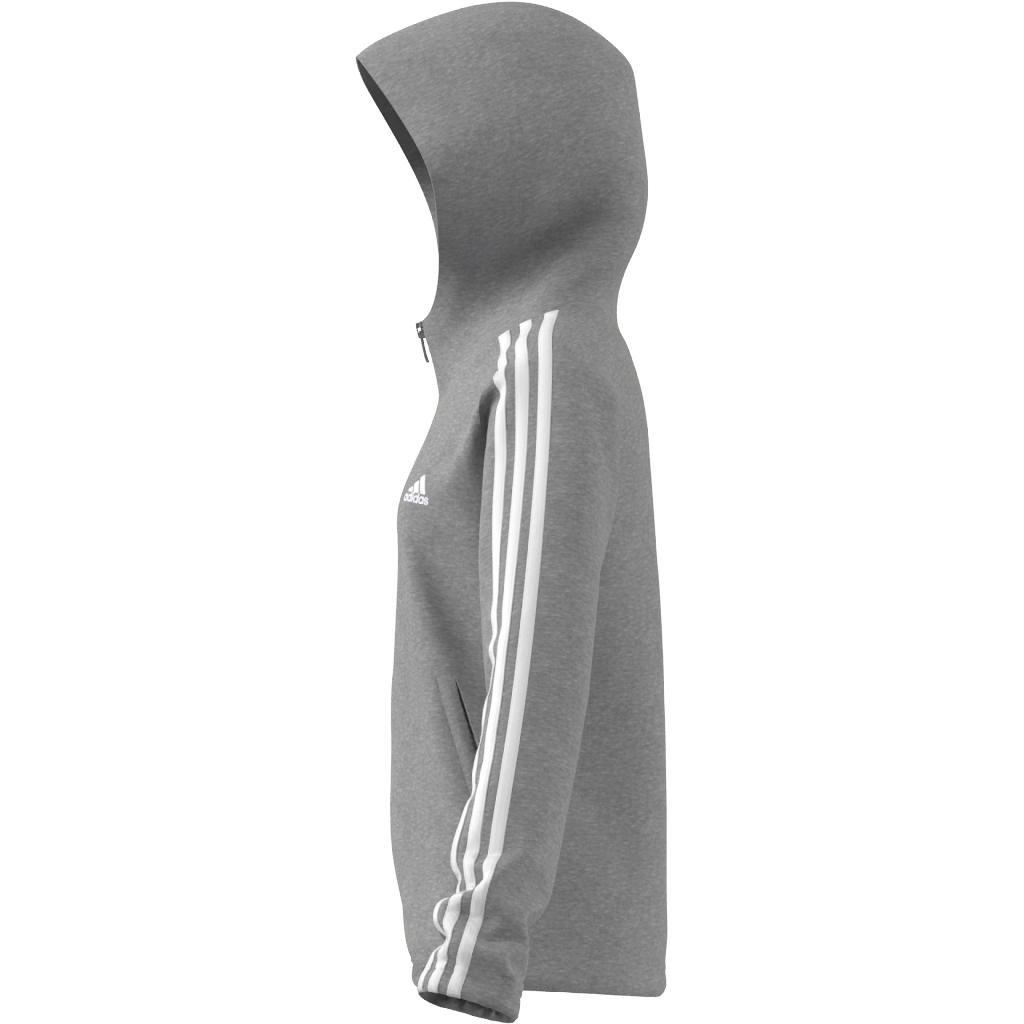 Kids Essentials 3-Stripes Full-Zip Hoodie, Grey, , large image number 11